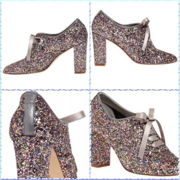 Anthro Patricia Blanchet Glitter Brogue heels - Picture 2 of 8